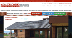 Desktop Screenshot of metalforroofing.com