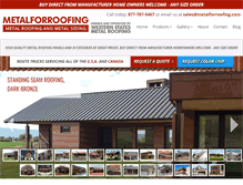 Tablet Screenshot of metalforroofing.com